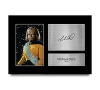 HWC Trading A4 Michael Dorn Star Trek Worf Los Regalos Imprimieron La Imagen Firmada Del Autógrafo Para Los Fans De La Demostración De Serie De Televisión