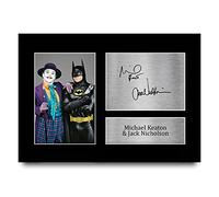 HWC Trading A4 Michael Keaton & Jack Nicholson Batman Los Regalos Imprimieron La Imagen Firmada Del Autógrafo Para Los Fans De La Memorabilia De La Película