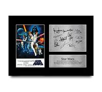 HWC Trading A4 New Hope Cast Mark Hamill, Carrie Fisher, Harrison Ford Los Regalos Imprimieron La Imagen Firmada Del Autógrafo Para Los Fans De La Memorabilia De La Película - A4