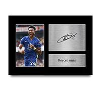 HWC Trading A4 Reece James Chelsea Regalos Impresos Imagen De Autógrafo Firmado Para Los Aficionados Al Fútbol Y Partidarios