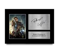 HWC Trading A4 Robert Downey Jr & Gwyneth Paltrow Iron Man Iron Man & Pepper Potts Los Regalos Imprimieron La Imagen Firmada Del Autógrafo Para Los Fans De La Memorabilia De La Película - A4