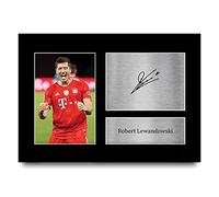 HWC Trading A4 Robert Lewandowski Bayern Munich Regalos Impresos Imagen De Autógrafo Firmado Para Los Aficionados Al Fútbol Y Partidarios