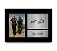 HWC Trading A4 Ron Perlman & Charlie Hunnam Sons of Anarchy Los Regalos Imprimieron La Imagen Firmada Del Autógrafo Para Los Fans De La Demostración De Serie De Televisión