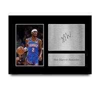 HWC Trading A4 Shai Gilgeous-Alexander Oklahoma City Thunder Basketball Los Regalos Imprimieron La Imagen Firmada Del Autógrafo Para Los Fans De Los Recuerdos Del Baloncesto - A4