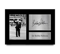 HWC Trading A4 Sir Bobby Robson Magpies Regalo Imagen Impresa Autógrafos Para El Ventilador Y Partidarios - A4