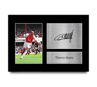 HWC Trading A4 Thierry Henry Regalos Impresos Imagen De Autógrafo Firmado Para Los Aficionados Al Fútbol Y Partidarios - A4