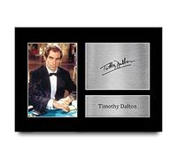 HWC Trading A4 Timothy Dalton James Bond Los Regalos Imprimieron La Imagen Firmada Del Autógrafo Para Los Fans De La Memorabilia De La Película