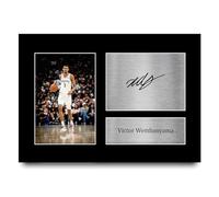 HWC Trading A4 Victor Wembanyama San Antonio Basketball Los Regalos Imprimieron La Imagen Firmada Del Autógrafo Para Los Fans De Los Recuerdos Del Baloncesto - A4
