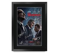 HWC Trading Actores A3 Para El Hombre El Irlandés Robert De Niro, Al Pacino Artículos De Regalo Impreso En Un Cartel Autógrafo De La Imagen A Los Aficionados Recordaba De Películas - A3 Enmarcados