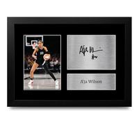 HWC Trading A'ja Wilson Baloncesto Foto Firmada Enmarcada A4 Idea de Regalo