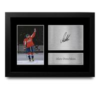 HWC Trading Alex Ovechkin Washington Capitals Regalos Impresos Firmed Autogragh Picture Para Fans De Hockey Sobre Hielo - A4 Enmarcado