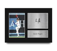 HWC Trading Andy Pages Los Angeles Dodgers Los Regalos Imprimieron La Imagen Firmada Del Autógrafo Para Los Fans De Los Recuerdos Del Béisbol - A4