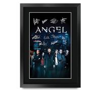 HWC Trading Angel (1999) David Boreanaz Los Regalos Imprimieron El Cartel Firmado Del Autógrafo Para Los Fans De Los Recuerdos De La Serie De Televisión - A3 Enmarcado
