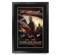 HWC Trading Angel Has Fallen (2019) Gerard Butler Los Regalos Imprimieron El Cartel Firmaron La Imagen Del Autógrafo Para Los Fans De La Memorabilia De La Película - A3 Enmarcado