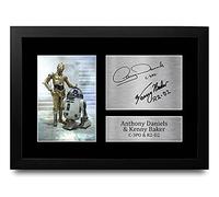 HWC Trading Anthony Daniels & Kenny Baker C-3Po R2-D2 A4 Enmarcado Regalo De Visualización De Fotos De Impresión De Imagen Impresa Autógrafo Firmado Por Star Wars Los Aficionados Al Cine