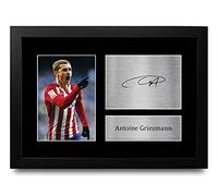 HWC Trading Antoine Griezmann A4 Enmarcado Regalo De Visualización De Fotos De Impresión De Imagen Impresa Autógrafo Firmado Por Atletico Madrid Los Aficionados Al Fútbol