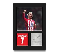 HWC Trading Antoine Griezmann Atletico Madrid Regalos Impresos Imagen De Autógrafo Firmado Para Los Aficionados Al Fútbol Y Partidarios - A4 Retrato