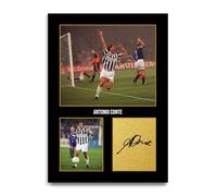 HWC Trading Antonio Conte Juventus Regalos Impresos Imagen De Autógrafo Firmado Para Los Aficionados Al Fútbol Y Partidarios (ID-005092) - A4 Solo Impresión