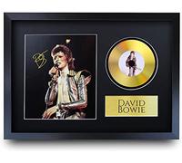 HWC Trading Artículos De Regalo De A3 P David Bowie Ziggy Stardust Autógrafos con Una Imagen De Impresión Imagen D'Or De Coches para El Fan De Música De Objetos Firmados - Enmarcada A3