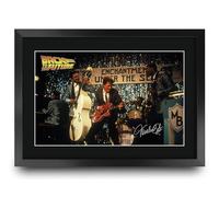 HWC Trading Back to the Future 1 Scene 2 Los Regalos Imprimieron La Imagen Firmada Del Autógrafo Para Los Fans De La Memorabilia De La Película - A3 Enmarcado