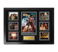 HWC Trading Back to the Future 3 Los Regalos Imprimieron La Exhibición Firmada De La Presentación Del Autógrafo Para Los Fans De Los Recuerdos De La Película - A2 Enmarcado