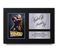 HWC Trading Back To The Future A4 Sin Marco Regalo De Visualización De Fotos De Impresión De Imagen Impresa Autógrafo Firmado Por Michael J Fox Christopher Lloyd Los Aficionados Al Cine