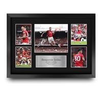 HWC Trading Benjamin Sesko Regalos Impresos Imagen De Autógrafo Firmado Para Los Aficionados Al Fútbol Y Partidarios - A3 Enmarcado