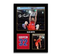 HWC Trading Blake Griffin Basketball Autógrafo Póster Impreso A4 | Tarjeta de Alta Gramaje, Compatible con Cualquier Marco Estándar, Se Entrega Plano, Regalo de Coleccionismo