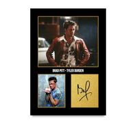 HWC Trading Brad Pitt Fight Club Tyler Durden Los Regalos Imprimieron La Imagen Firmada Del Autógrafo Para Los Fans De La Memorabilia De La Película - A4 Solo Impresión (ID-005845)