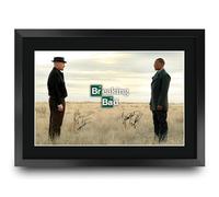 HWC Trading Breaking Bad Scene 3 Los Regalos Imprimieron La Imagen Firmada Del Autógrafo Para Los Fans De Los Recuerdos De La Serie De Televisión - A3 Enmarcado