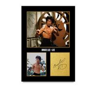 HWC Trading Bruce Lee Enter the Dragon Lee Los Regalos Imprimieron La Imagen Firmada Del Autógrafo Para Los Fans De La Memorabilia De La Película - A4 Solo Impresión (ID-005942)