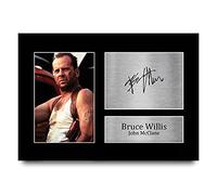 HWC Trading Bruce Willis A4 Sin Marco Regalo De Visualización De Fotos De Impresión De Imagen Impresa Autógrafo Firmado Por Die Hard Los Aficionados Al Cine