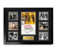 HWC Trading Butch Cassidy and the Sundance Kid Póster de Película Firmado A2 Deluxe con Marco