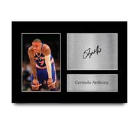 HWC Trading Carmelo Anthony Baloncesto Foto Firmada A4 Lámina Regalo