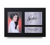 HWC Trading Carrie Fisher A4 Sin Marco Regalo De Visualización De Fotos De Impresión De Imagen Impresa Autógrafo Firmado Por Star Wars Los Aficionados Al Cine