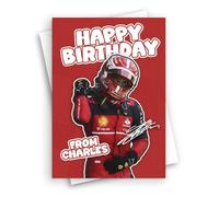 HWC Trading Charles LeClerc Ferrari F1 - Tarjeta de felicitación A5 (ID-005662)