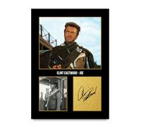 HWC Trading Clint Eastwood A Fistful of Dollars Joe Los Regalos Imprimieron La Imagen Firmada Del Autógrafo Para Los Fans De La Memorabilia De La Película - A4 Solo Impresión (ID-005950)
