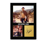 HWC Trading Clint Eastwood The Good, the Bad and the Ugly Blondie Los Regalos Imprimieron La Imagen Firmada Del Autógrafo Para Los Fans De La Memorabilia De La Película - A4 Solo Impresión (ID-005355)