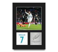 HWC Trading Cristiano Ronaldo Real Madrid Regalos Impresos Imagen De Autógrafo Firmado Para Los Aficionados Al Fútbol Y Partidarios - A4 Retrato