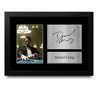 HWC Trading Daniel Craig A4 Enmarcado Regalo De Visualización De Fotos De Impresión De Imagen Impresa Autógrafo Firmado Por James Bond 007 Los Aficionados Al Cine