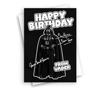 HWC Trading Dave Prowse & James Earl Jones Star Wars Darth Vader Movie Star Star - Tarjeta de felicitación A5 (ID-005667)