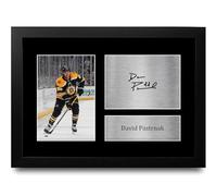 HWC Trading David Pastrnak Boston Bruins Regalos Impresos Firmed Autogragh Picture Para Fans De Hockey Sobre Hielo - A4 Enmarcado