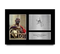HWC Trading Denzel Washington Gladiator 2 Los Regalos Imprimieron La Imagen Firmada Del Autógrafo Para Los Fans De La Memorabilia De La Película - A4
