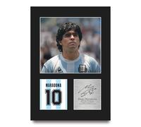 HWC Trading Diego Maradona Argentina Regalos Impresos Imagen De Autógrafo Firmado Para Los Aficionados Al Fútbol Y Partidarios - A4 Retrato