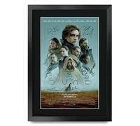 HWC Trading Dune Part 1 2021 Timothee Chalamet Los Regalos Imprimieron El Cartel Firmaron La Imagen Del Autógrafo Para Los Fans De La Memorabilia De La Película - A3 Enmarcado