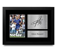 HWC Trading Eden Hazard Impresos del Regalo Firmó Autógrafos Regalos Foto Exposed Regalo - A4 Enmarcada