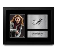 HWC Trading Emma Watson A4 Enmarcado Regalo De Visualización De Fotos De Impresión De Imagen Impresa Autógrafo Firmado Por Hermione Granger Harry Potter Los Aficionados Al Cine