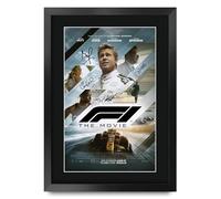 HWC Trading F1 The Movie 2025 Brad Pitt Los Regalos Imprimieron El Cartel Firmaron La Imagen Del Autógrafo Para Los Fans De La Memorabilia De La Película - A3 Enmarcado