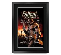 HWC Trading Fallout New Vegas Regalos impresos con imagen firmada y autógrafa para fanáticos de los videojuegos y jugadores - A3 Enmarcado