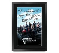 HWC Trading Fast & Furious 6 Vin Diesel 40,6 x 30,5 cm Regalos Póster Impreso Autógrafo Firmado para Aficionados a Recuerdos de Películas - 40,6 cm x 30,5 cm Enmarcado